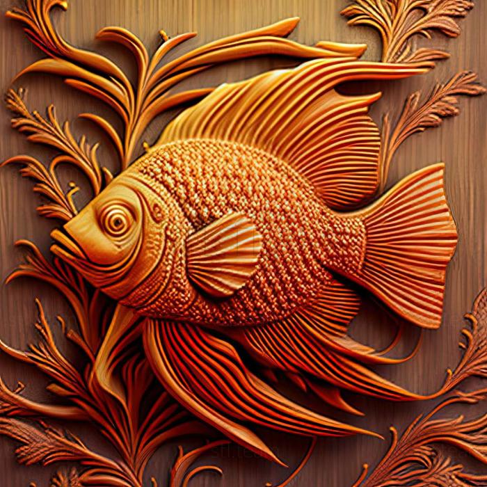 Fire barbus fish